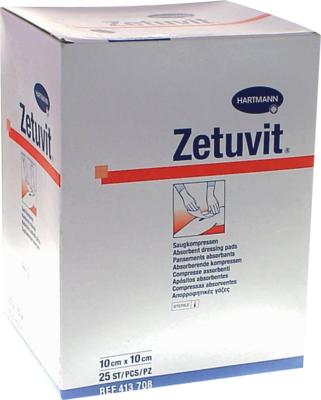 ZETUVIT Saugkompressen steril 10x10 cm