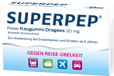 SUPERPEP Reise Kaugummi Dragees 20 mg