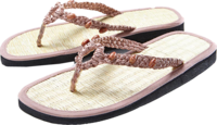 ZIMT FLIPFLOP Gr.37/38 geflochten altrosa