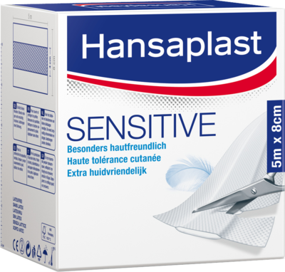 HANSAPLAST Sensitive Pflaster 8 cmx5 m Rolle